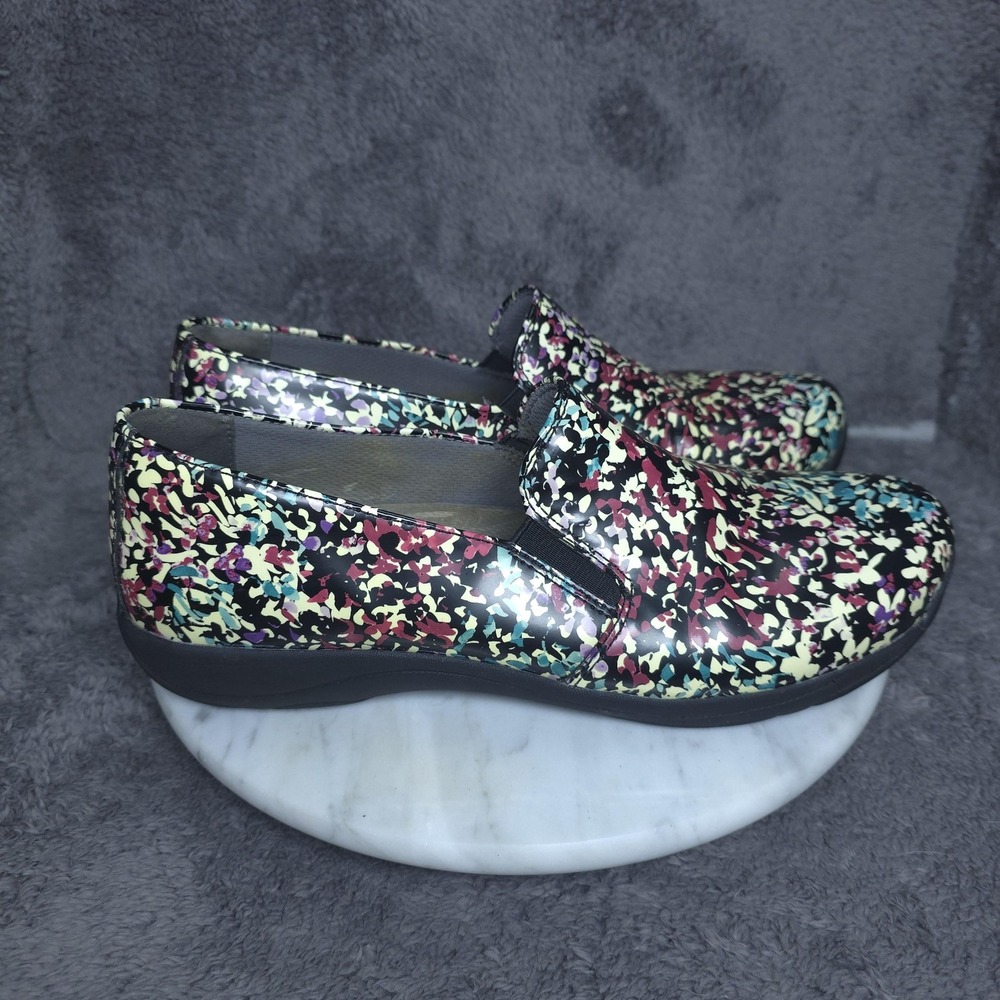 Dansko Shoes Womens Size 11 Multicolor Floral Leather Slip On Clogs Comfort‎